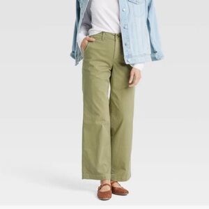 Universal Thread Olive Wide-Leg Women's High-Rise Sailor Jeans size 4 NWT
